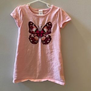 4t girls butterfly pink top